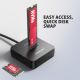 6. Axagon ADSA-M2C11L stacja dokująca do dysków twardych USB 3.2 Gen 2 (3.1 Gen 2) Type-C Czarny
