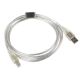 2. Kabel Lanberg CA-USBA-12CC-0018-TR (USB 2.0 M - USB 2.0 M; 1,8m; kolor przeźroczysty)