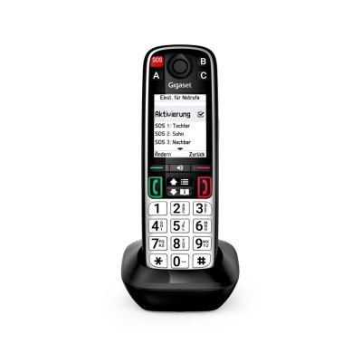 5. Gigaset EASY 500HX Telefon analogowy/DECT Nazwa i identyfikacja dzwoniącego Czarny, Srebrny