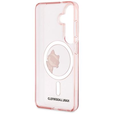 7. Etui Karl Lagerfeld IML Peekaboo Choupette MagSafe na Samsung Galaxy S26 - różowe