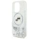 6. Etui Karl Lagerfeld Liquid Glitter Karl & Choupette Head Magsafe na iPhone 16 Pro - przezroczyste