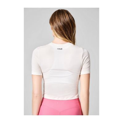 4. Koszulka CASALL Delight Short Wrap Tee biały