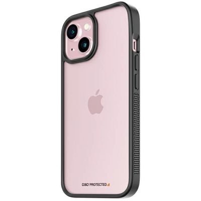 Etui PanzerGlass ClearCase na iPhone 15 z certyfikatem Military Grade - przezroczysto-czarne