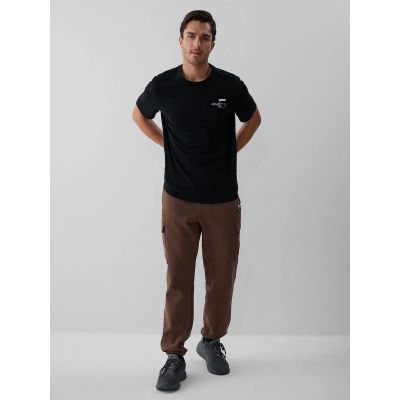 4. T-shirt regular z nadrukiem męski 4F 4FKAW26TTSHM4477-20S