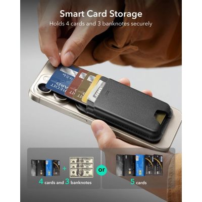 2. Portfel magnetyczny ESR Classic RFID Magnetic Wallet MagSafe na telefon - czarny