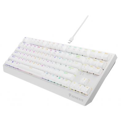 12. GENESIS Thor 230 TKL klawiatura Gaming USB + RF Wireless + Bluetooth QWERTY US English Biały