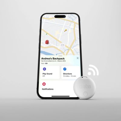 4. Lokalizator SBS Track My Circle kompatybilny z Apple Find My - biały
