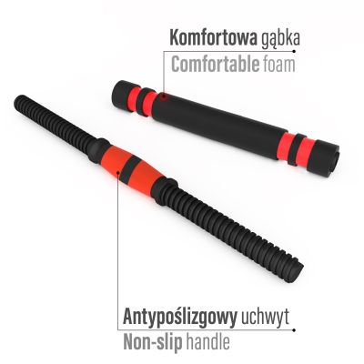 7. Zestaw ciężarów 6w1 HMS SGN120 (sztanga, sztangielki i kettlebell) 20kg