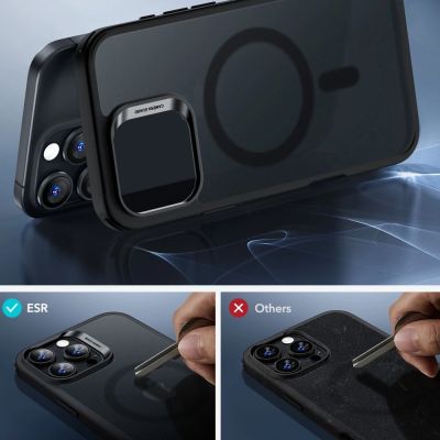 5. Zestaw etui ESR Classic Hybrid Halolock MagSafe + szkło hartowane na iPhone 16 Pro Max  - półprzezroczyste z czarną ramką