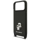 7. Etui Karl Lagerfeld Saffiano Karl&Choupette Metal Pin CBDY Strap na iPhone 18 Pro Max / 17 Pro Max - czarne