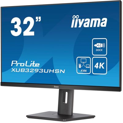 4. iiyama ProLite XUB3293UHSN-B5 monitor komputerowy 80 cm (31.5") 3840 x 2160 px 4K Ultra HD LCD Czarny