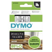 Taśma Dymo D1- 24mm x 7m czarny/ biały