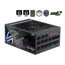 MSI MPG Ai1300TS PCIE5 moduł zasilaczy 1300 W 24-pin ATX ATX Czarny