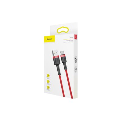 7. Kabel Baseus Cafule CATKLF-A09 (USB 2.0 - USB typu C ; 0,50m; kolor czerwony)