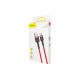 7. Kabel Baseus Cafule CATKLF-A09 (USB 2.0 - USB typu C ; 0,50m; kolor czerwony)