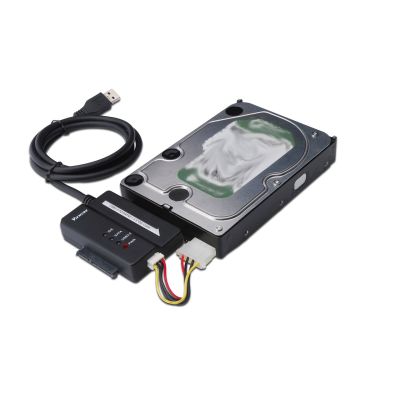 4. Konwerter IDE, SATA na USB 3.0 z zasilaczem (12V/2A)