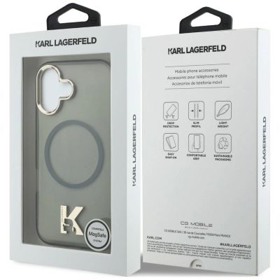 8. Etui Karl Lagerfeld IML K Head Logo MagSafe na iPhone 17 - czarne