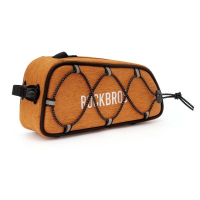 2. Torba rowerowa Rockbros TL004 ROAD TO SKY 0,7 l na ramę wodoodporna - pomarańczowa