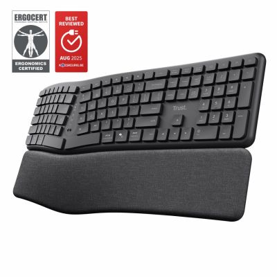 8. Klawiatura ergonomiczna TRUST Keyra multidevice wireless