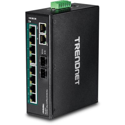 8. Trendnet TI-PG102, Niezarządzany, Gigabit Ethernet (10/100/1000), Pełny dupleks, Power over Ethernet (PoE), Możliwość montażu na ścianie