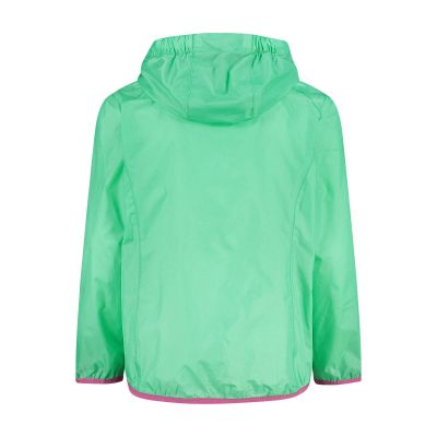 3. Kurtka dziecięca wodoodporna CMP Kid G Jacket Rain Fix Hood lekka zielona (3X53255-E306)