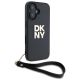 3. Etui DKNY Wrist Strap Stock Logo na iPhone 16 - czarne