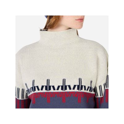 5. Sweter damski ROSSIGNOL W PATTERNED TN SWEATER niebieski