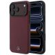 Etui Mercedes Leather Semi Wrap Iconic Line MagSafe na iPhone 18 Pro / 17 Pro - burgundowe
