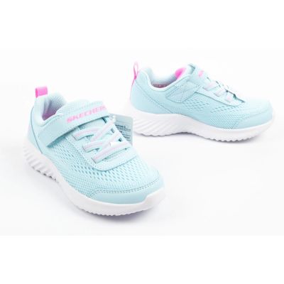 7. Skechers buty dziecięce sportowe Bounder niebieskie niemowlęce na rzep