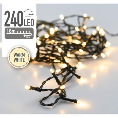 30. LAMPKI CHOINKOWE ŁAŃCUCH ŚWIETLNY 240 LED CIEPŁY BIAŁY