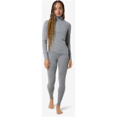 4. Longsleeve termoaktywny damski SUPER.NATURAL W TUNDRA175 ZIP 1/4 szary