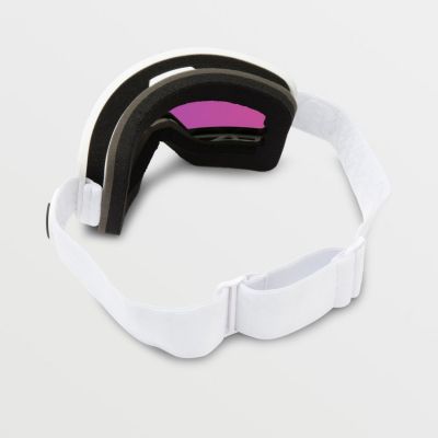4. Gogle snowboardowe Volcom Garden Matte White/Pink Chrome ochrona UV różowe (VG0122101)