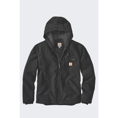 Kurtka Carhartt Washed Duck Sherpa Lined Black