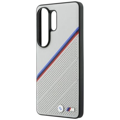 6. Etui BMW Tricolor Metal Logo MagSafe na Samsung Galaxy S26 Ultra - szare
