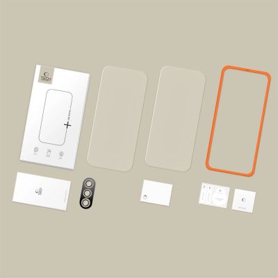 8. Szkło hartowane Tech-Protect Easy Set+ 3-pack na Samsung Galaxy S25 FE - przezroczyste