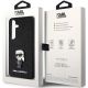 8. Etui Karl Lagerfeld Fixed Glitter Ikonik Logo Metal Pin na Samsung Galaxy S24+ - czarne