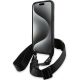 4. Etui BMW M Edition Carbon Tricolor Lines & Strap na iPhone 15 Plus / 14 Plus - czarne