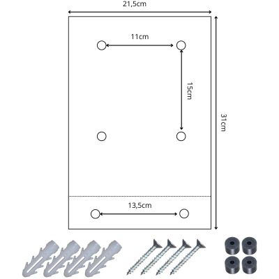 7. SKRZYNKA NA LISTY 21.5X9X31CM 1067537 SASKA GARDEN