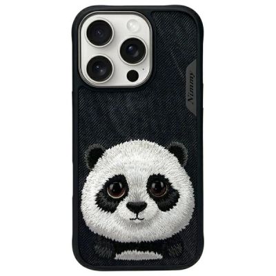 Etui Nimmy Big Eyed Pet 2.0 Panda na iPhone 16 Pro Max - czarne