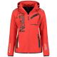 2. Kurtka damska Softshell z kapturem Geographical Norway Reine Red/Black LADY 007 czerwona (WU8187F/GNO-RED-BLACK)/WU8088
