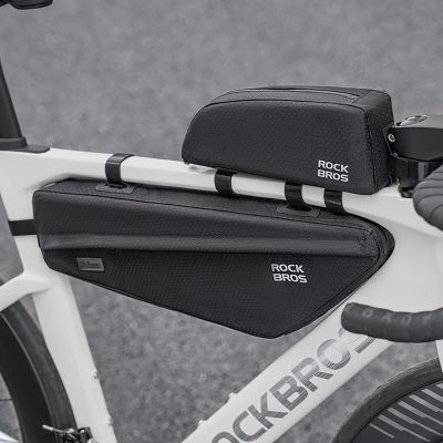 8. Torba rowerowa Rockbros na ramę pod rurę górną 2,9l - czarna