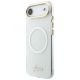3. Etui Guess IML Gradient Script Metal MagSafe na iPhone Air - białe