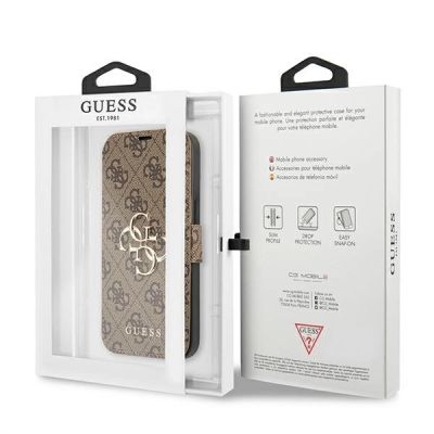 8. Etui Guess 4G Big Metal Logo na iPhone 13 Pro Max - brązowe