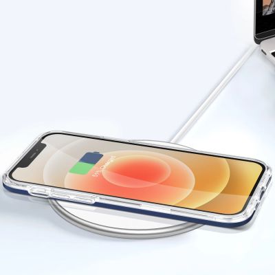 7. Clear 3in1 etui do iPhone 12 żelowy pokrowiec z ramką niebieski