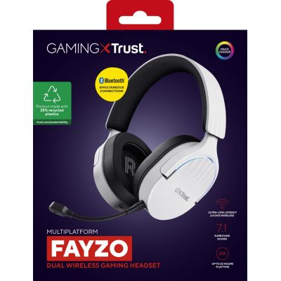9. Słuchawki gamingowe Trust GXT 491W FAYZO WIRELESS White