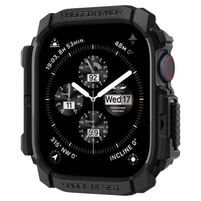 13. Etui Spigen Rugged Armor na Apple Watch 10 46 mm - czarne