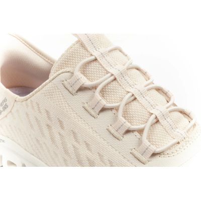 6. Skechers Glide-Step buty damskie sneakersy wygodne ecru Slip-ins