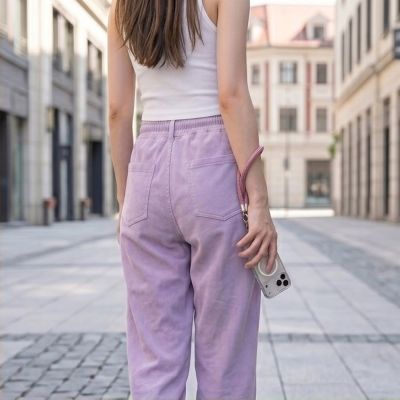 9. Smycz do telefonu Tech-Protect C10S Crossbody (114 cm) + na nadgarstek (31 cm) - różowo-tytanowa