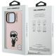 8. Etui Karl Lagerfeld Silicone Karl Sketch MagSafe na iPhone 16 Pro Max - różowe