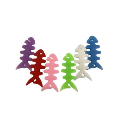 3. Zawijacz kabla słuchawkowego w kształcie ryby - biały